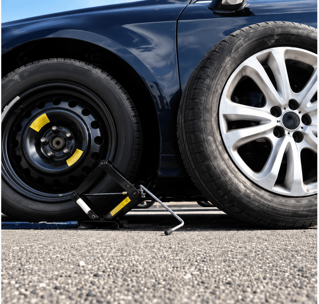 Spare Wheel Installation on a West Country vehicle