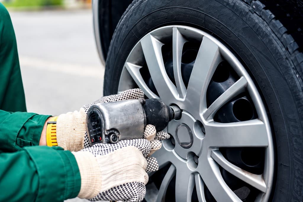 Tire Rotation Service on a West Country vehicle